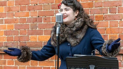 Singer performing at Hughenden